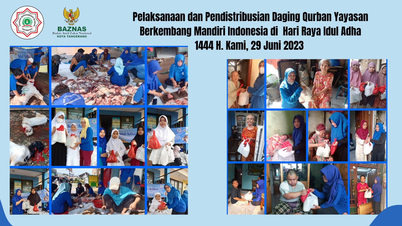 Read more about the article Alhamdulillah Program Qurban Yayasan Berkembang Mandiri Indonesia 1444 H Sukses Terlaksana