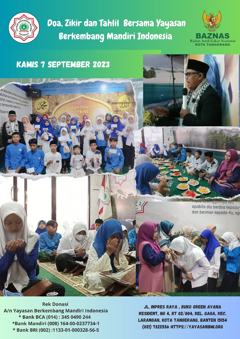 Read more about the article Doa, Zikir, dan Tahlil Bersama Yayasan Berkembang Mandiri Indonesia